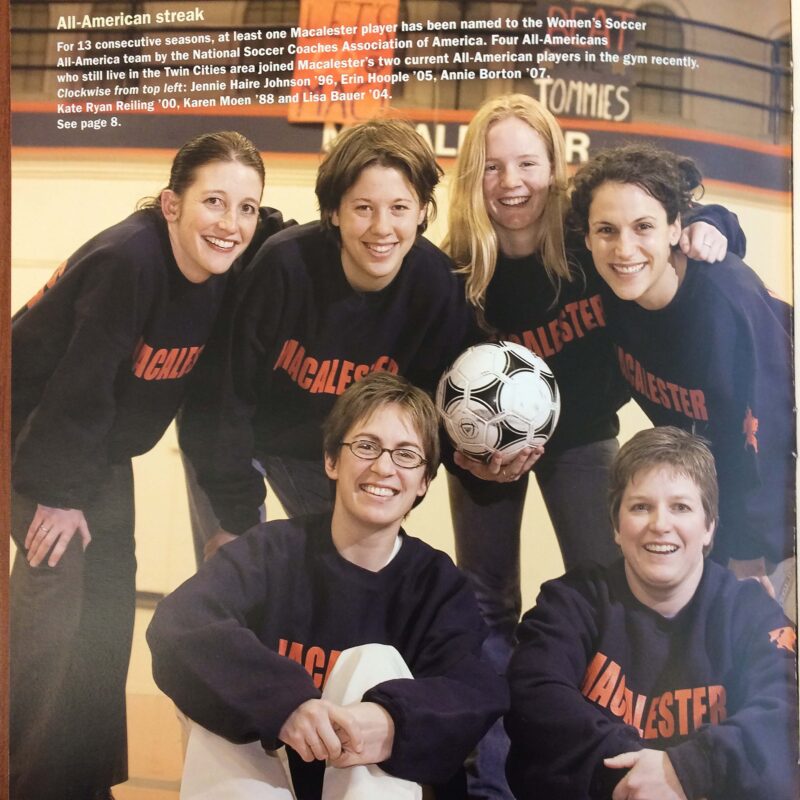 Erin Hoople, Class of 2005, soccer, Macalester Today Spring 2005